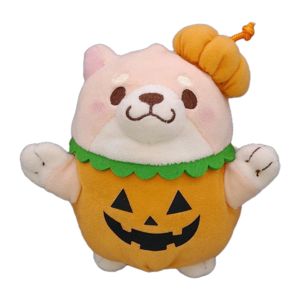 SK Japan Shiba Inu 🐕 Plush 7" Halloween Pumpkin Mochi Puppy Dog